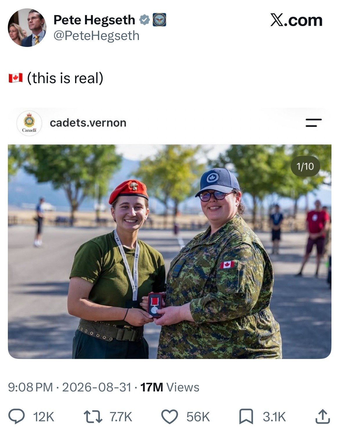 Pete Hegseth Mocked Canadian Cadets. Canada Should Answer With Capability.