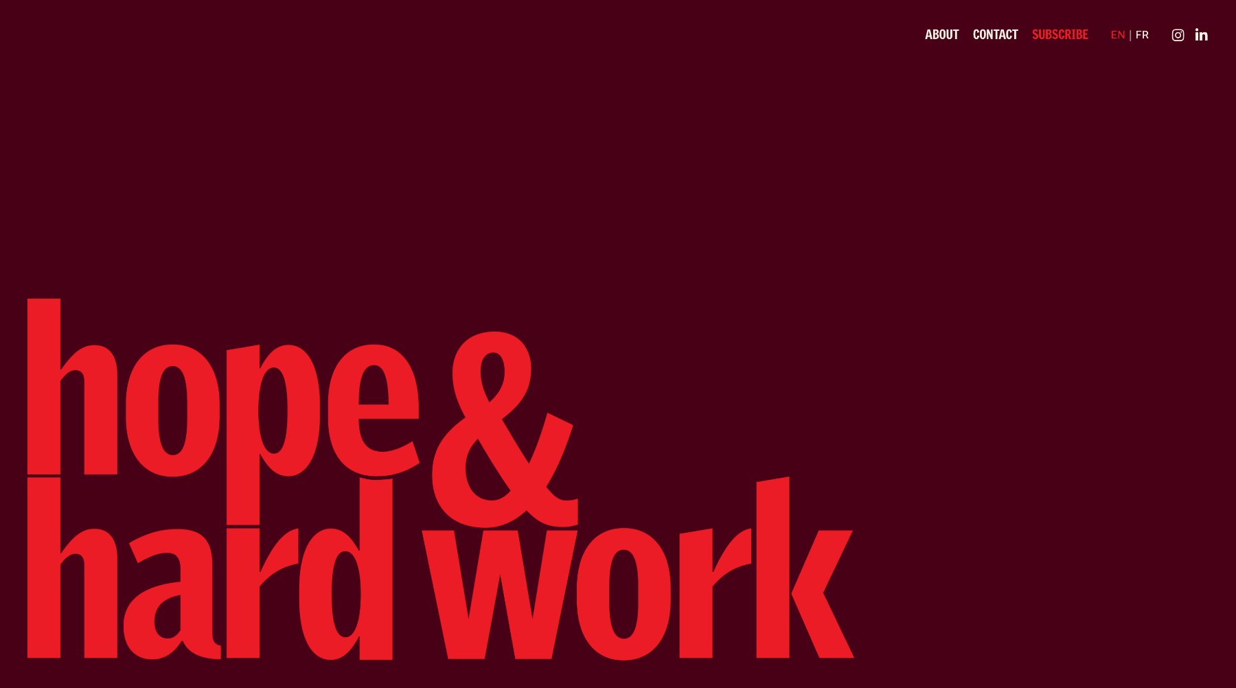 Screenshot from https://hopeandhardwork.com/ on Sept 15 2026